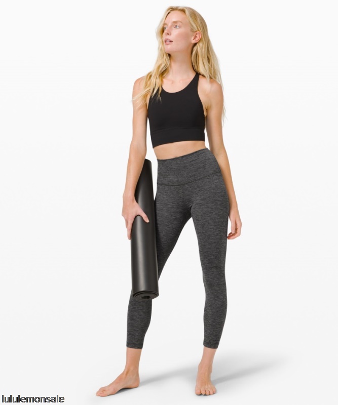 Lululemon Damen DELULU020 | Schwarz Meliert Align Hochhaushose 25